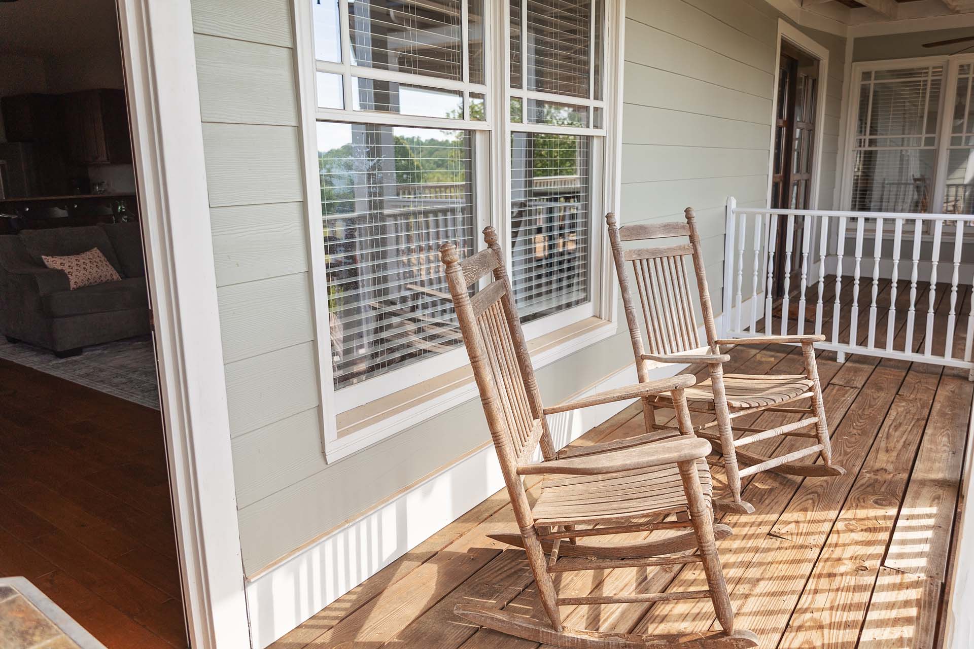 The Hogan patio with two chairs