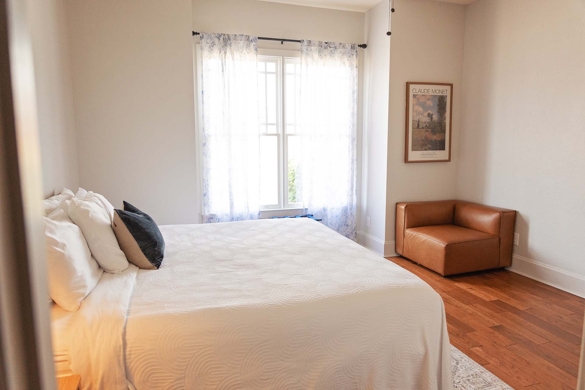 Guest bedroom with a window