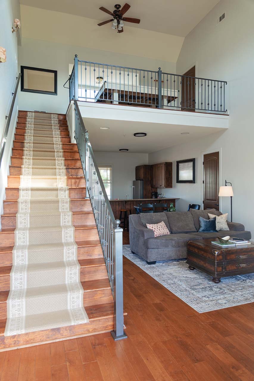 Living space with a loft