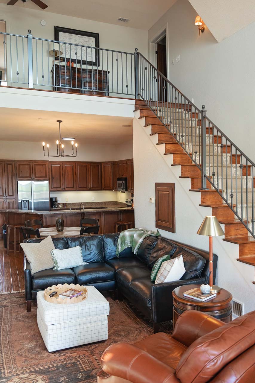 The Simpson Lodge living area and loft